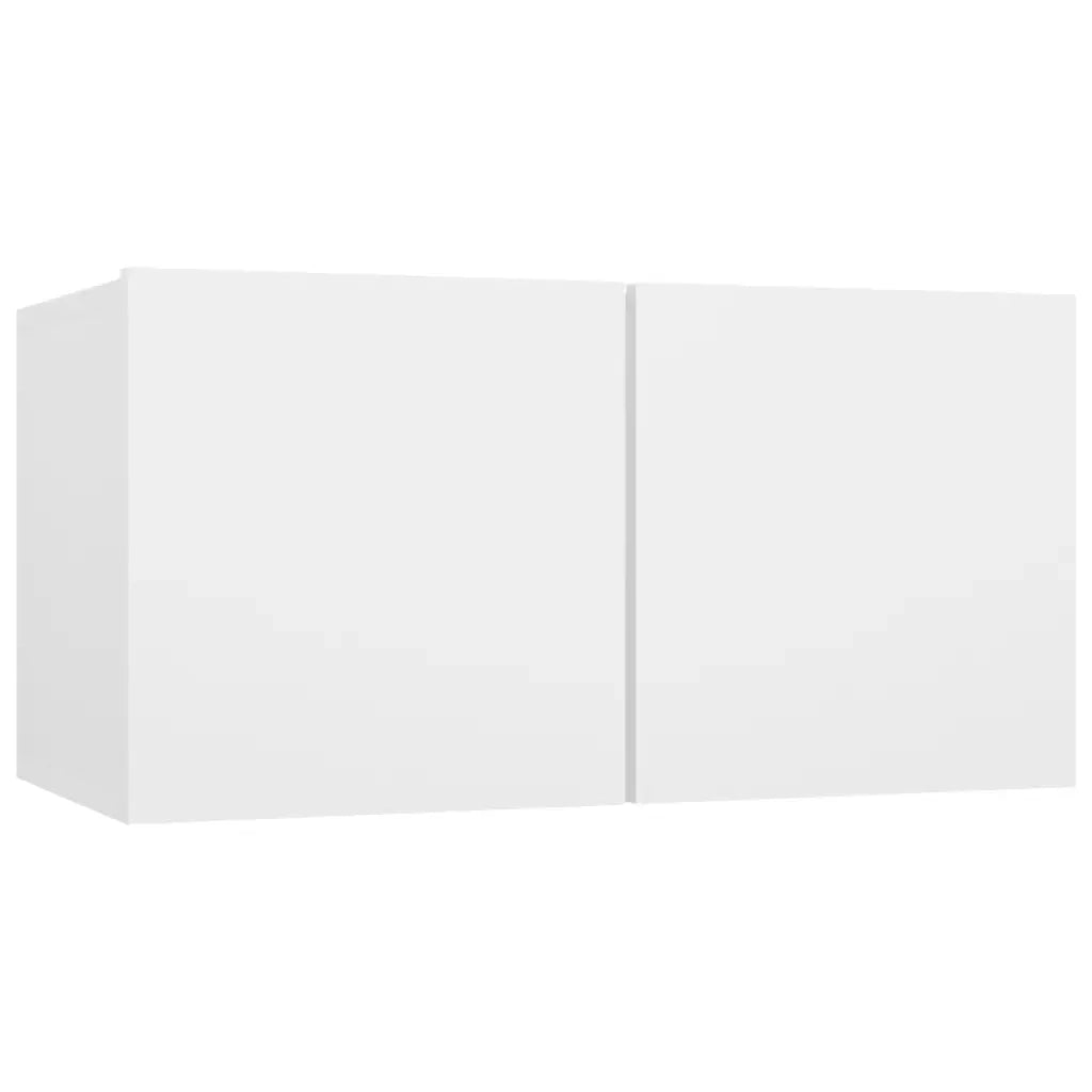 Set Mobili Porta TV 4 pz Bianco in Legno Multistrato 3078678
