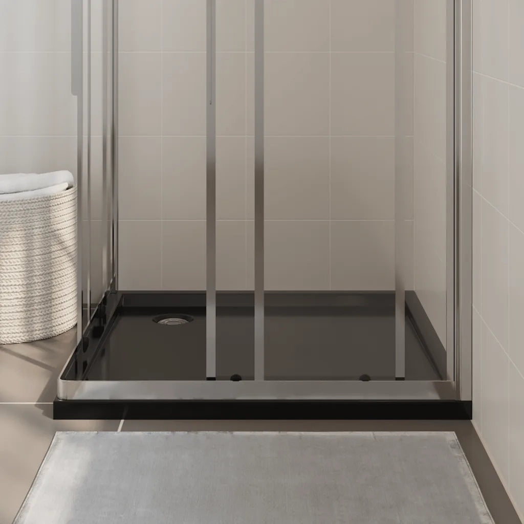 Piatto Doccia Quadrato in ABS Nero 90x90 cm CFW8197621