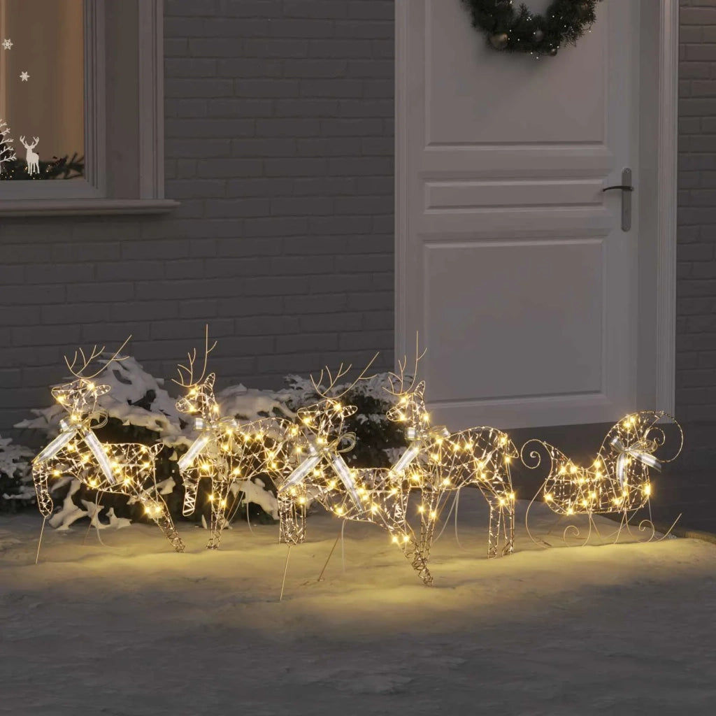 Renne LED con 40 LED 5 pcs Oro PET 3399388