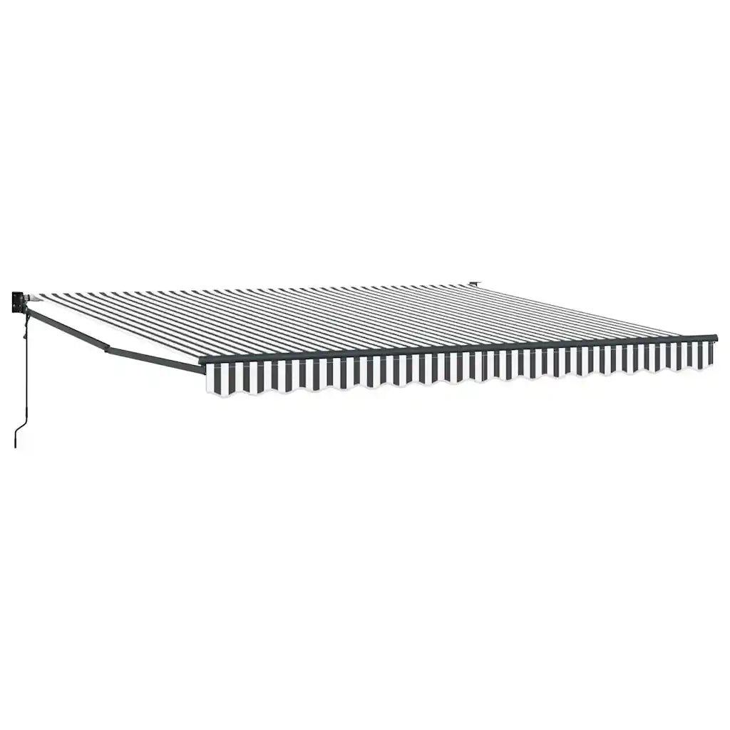 Tenda Retrattile Antracite e Bianca 4x3 m Tessuto e Alluminio 3216120