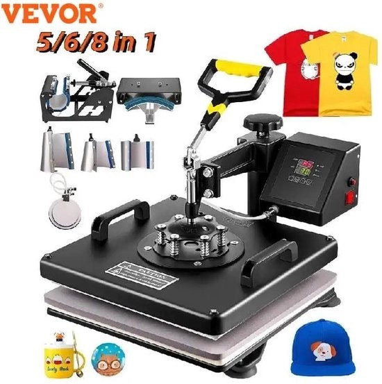 Transferpressa 8 in 1 - 38x38cm - 360° Rotativa