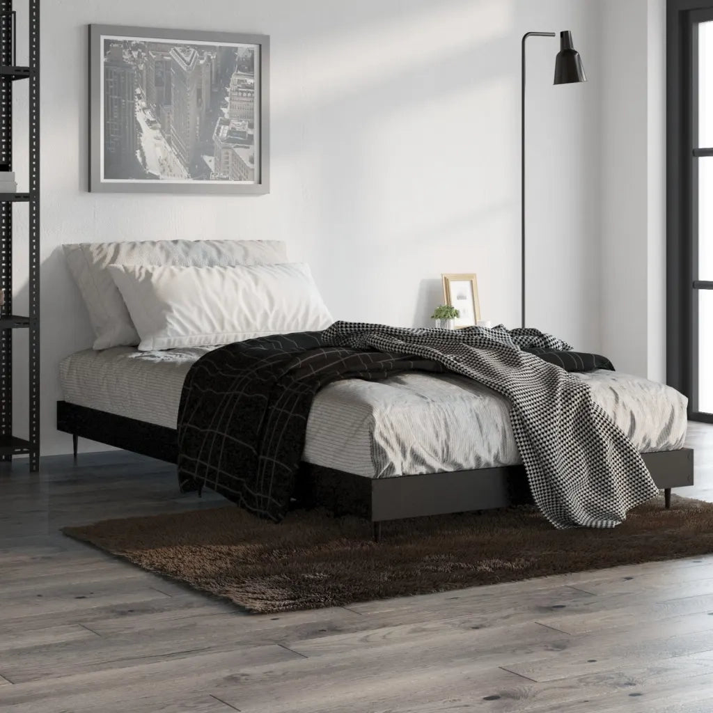 Giroletto Nero 90x200 cm in Legno Multistrato 832270