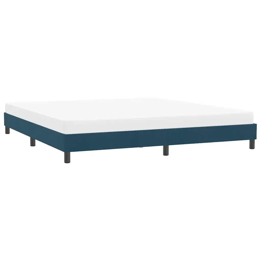 Giroletto senza Materasso Blu Scuro 180x220 cm in Velluto 4101419