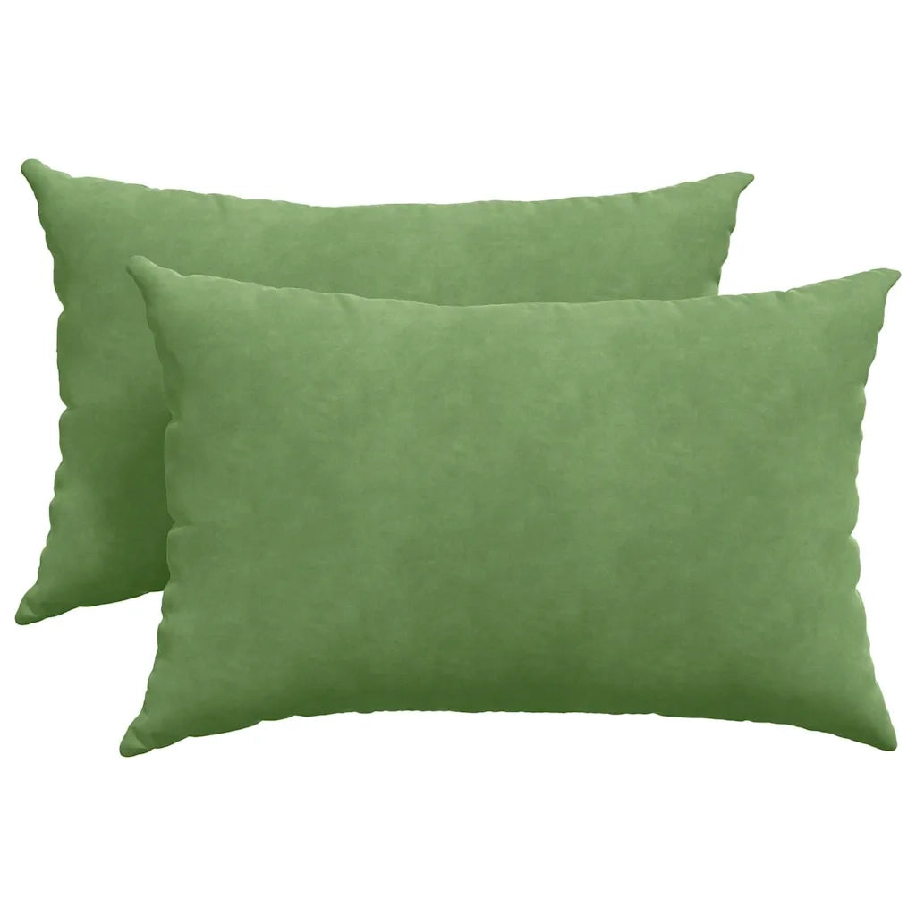 Cuscini da Divano 2 pz | Cuscini per sedie Verde chiaro 60 x 40 cm