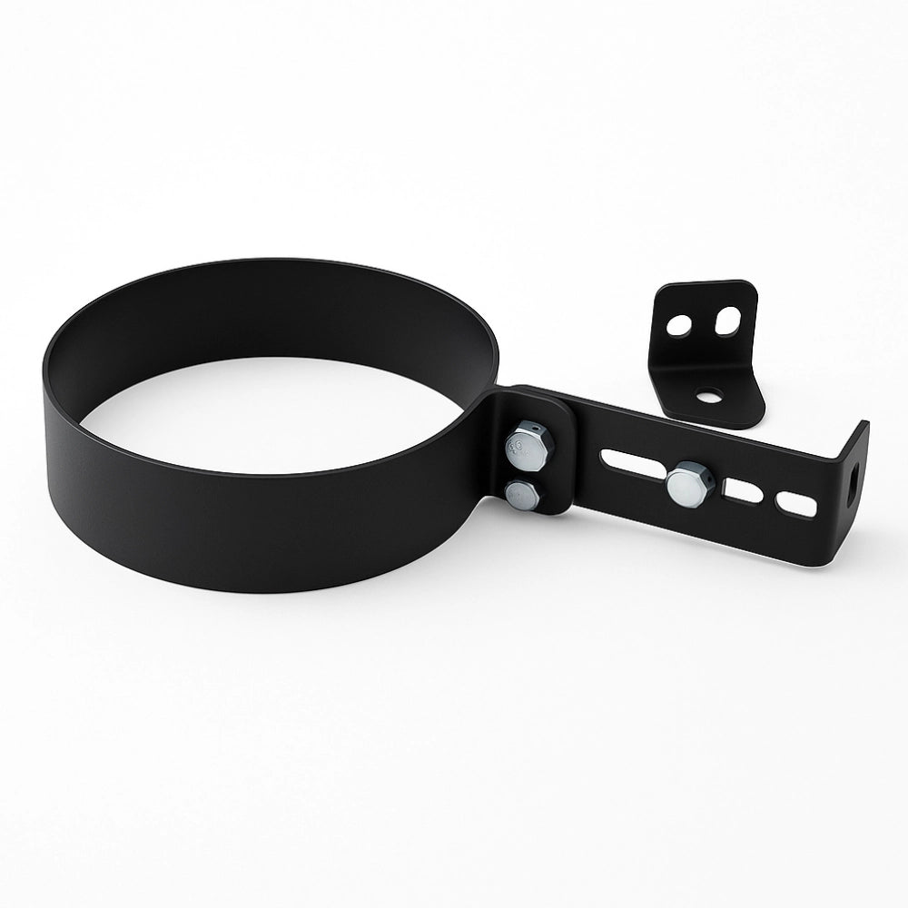 Collare registrabile arredo viteria prolunghe canale fumo muro stufa pellet *** misura Ø 180 mm, confezione 1