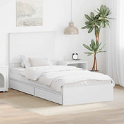 Letto con Contenitore Bianco 75 x 190 cm Legno multistrato