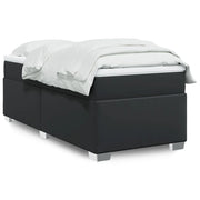 Giroletto a Molle con Materasso Nero 80x200 cm in Similpelle