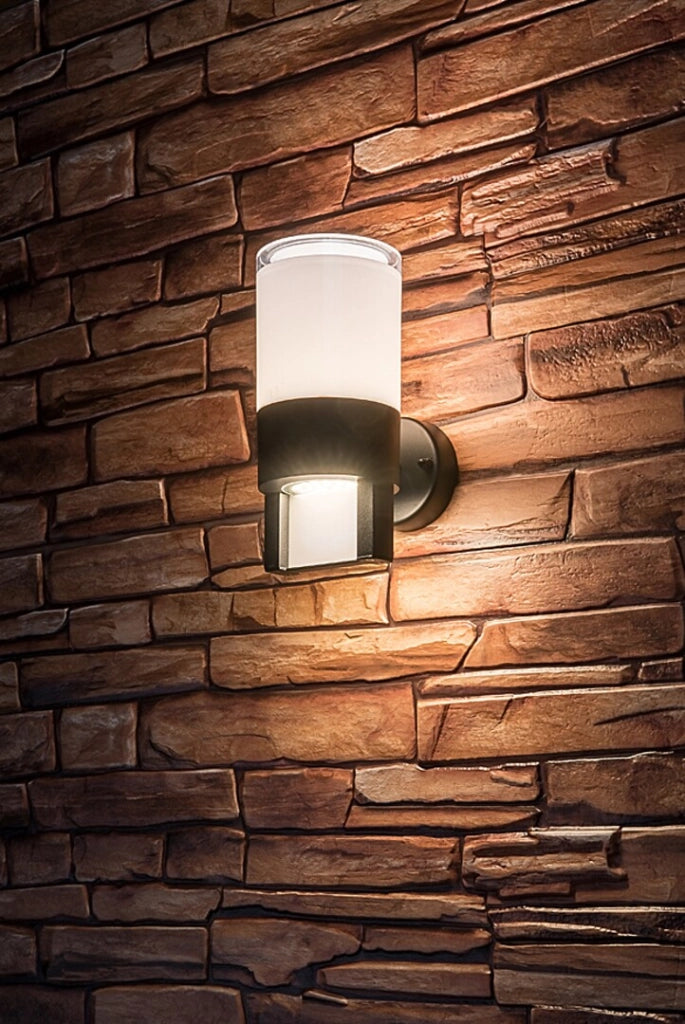 Applique esterna moderna nera LED 12W IP44 Leitha Rabalux