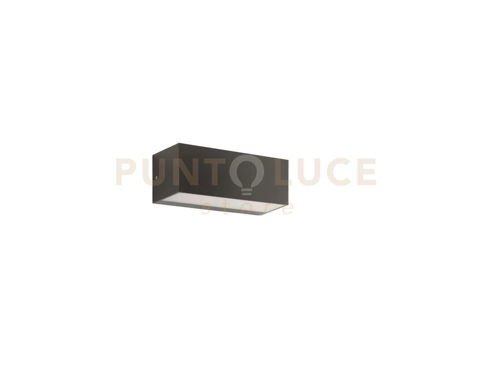 APPLIQUE FALCO NERO LED 4000K 780LM 12W L.23CM BIEMISSIONE IP65