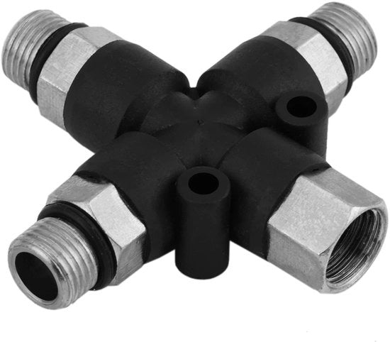 Compressore per pennello d'aria - 3-Via - Adatto per pennello d'aria - Multifunzionale - 1/8" - Ideale per artisti - Connetta facilmente.