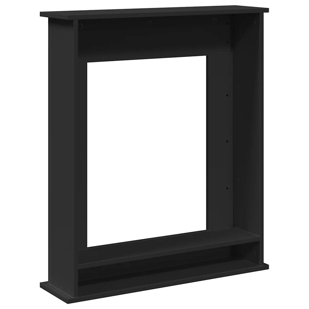 Cornice per Camino Nera 75x20x87,5 cm in Truciolato 854581