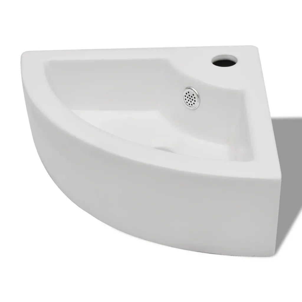 Lavandino con Troppopieno 45x32x12,5 cm Bianco 140697