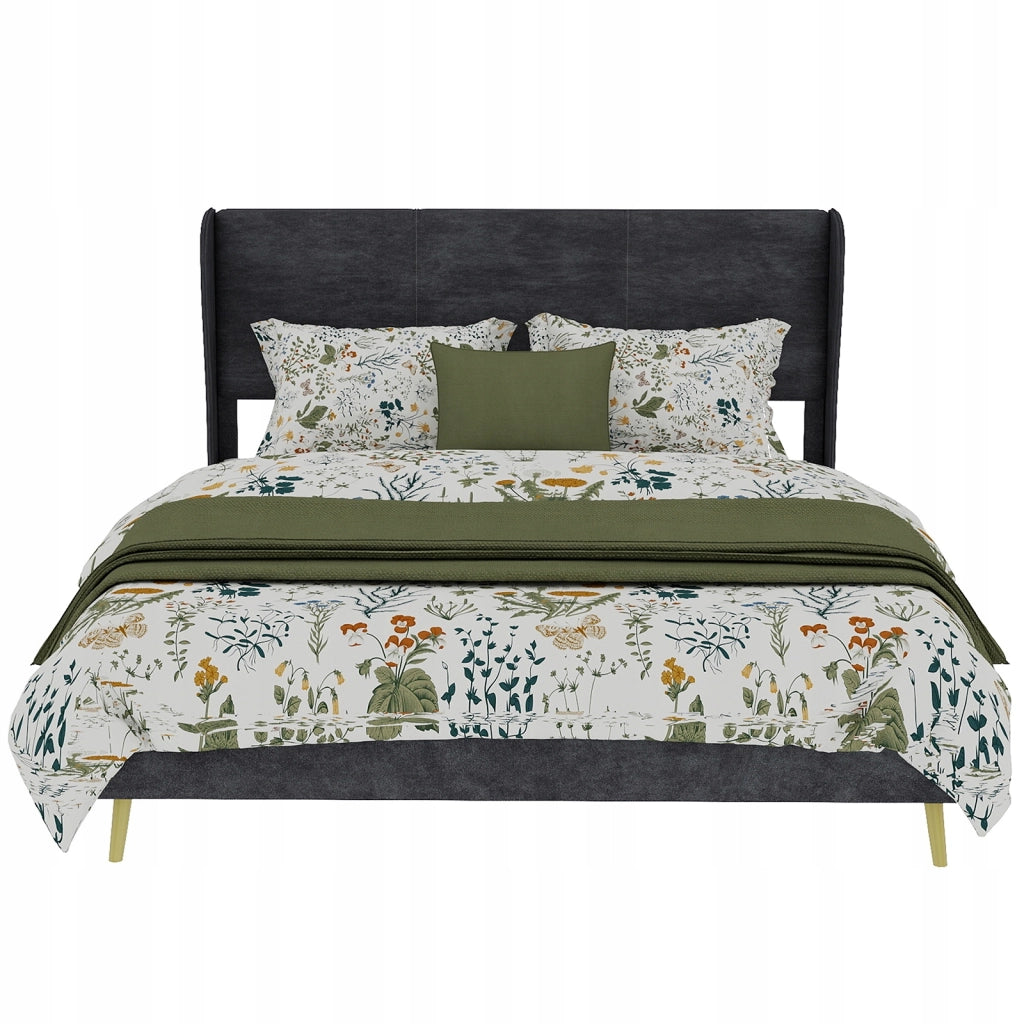 Letto imbottito 140x200 grigio - Xylo - Design minimalista