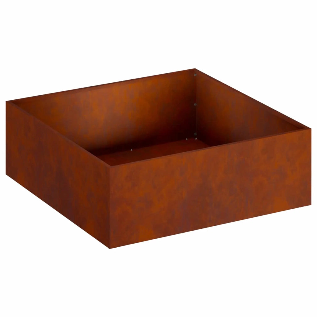 Vaso da giardino Ruggine 60 x 60 x 20 cm Acciaio Corten 8005006