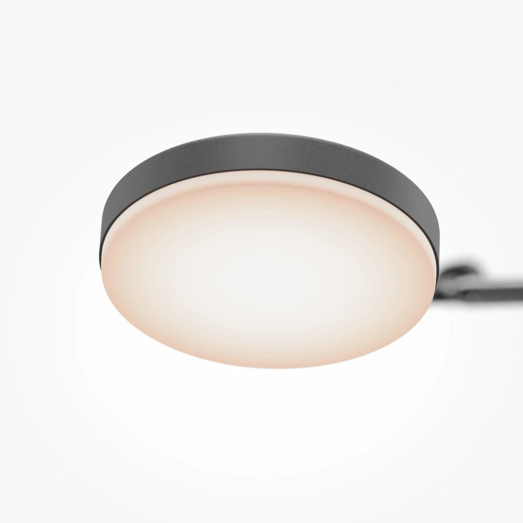 Maytoni Lampada da soffitto moderna Fad 2 luci LED integrato nero metallo diffusore acrilico