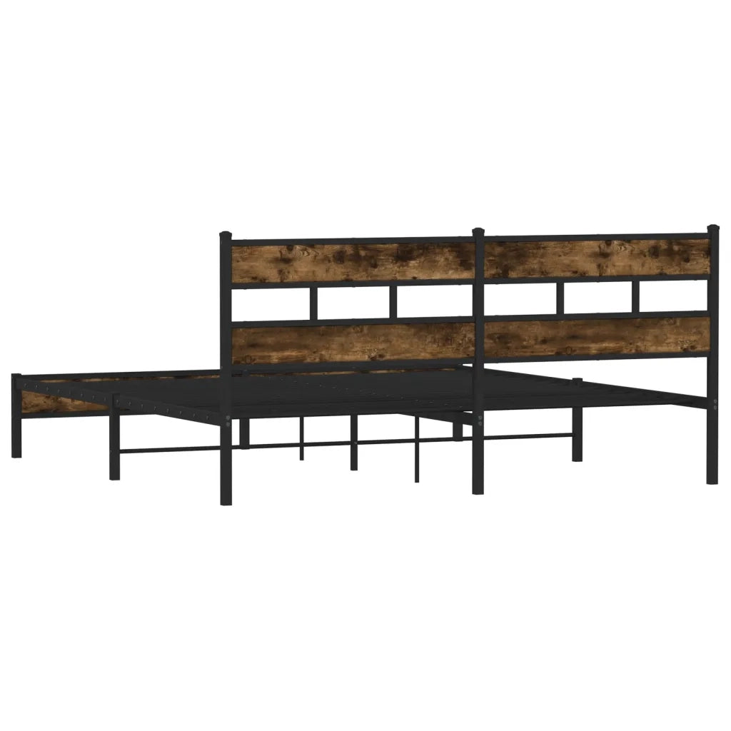 Giroletto senza Materaso in Metallo Rovere Fumo 193x203 cm 3308484