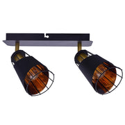 Plafoniera Milagro RICK 2 luci E14 2x40W oro/nero ML5566