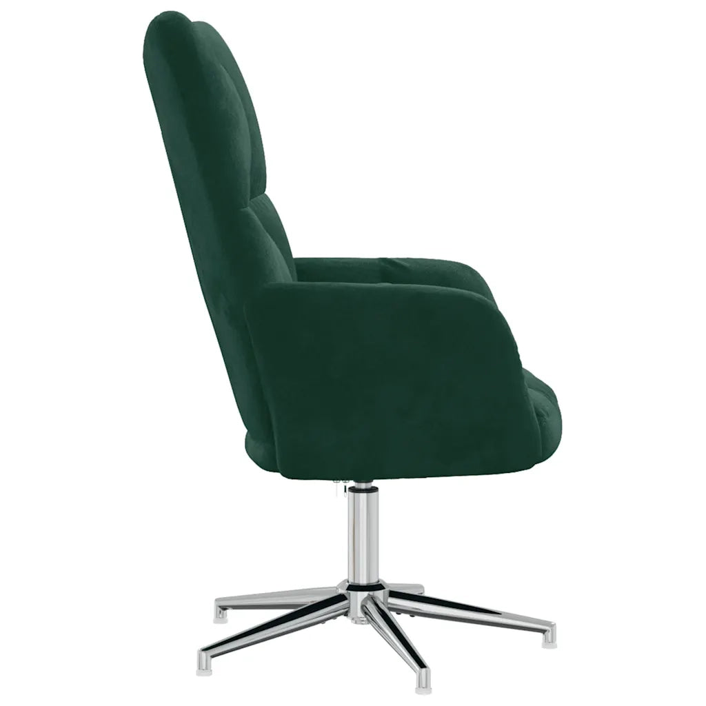 Poltrona Relax Verde Scuro in Velluto 328119