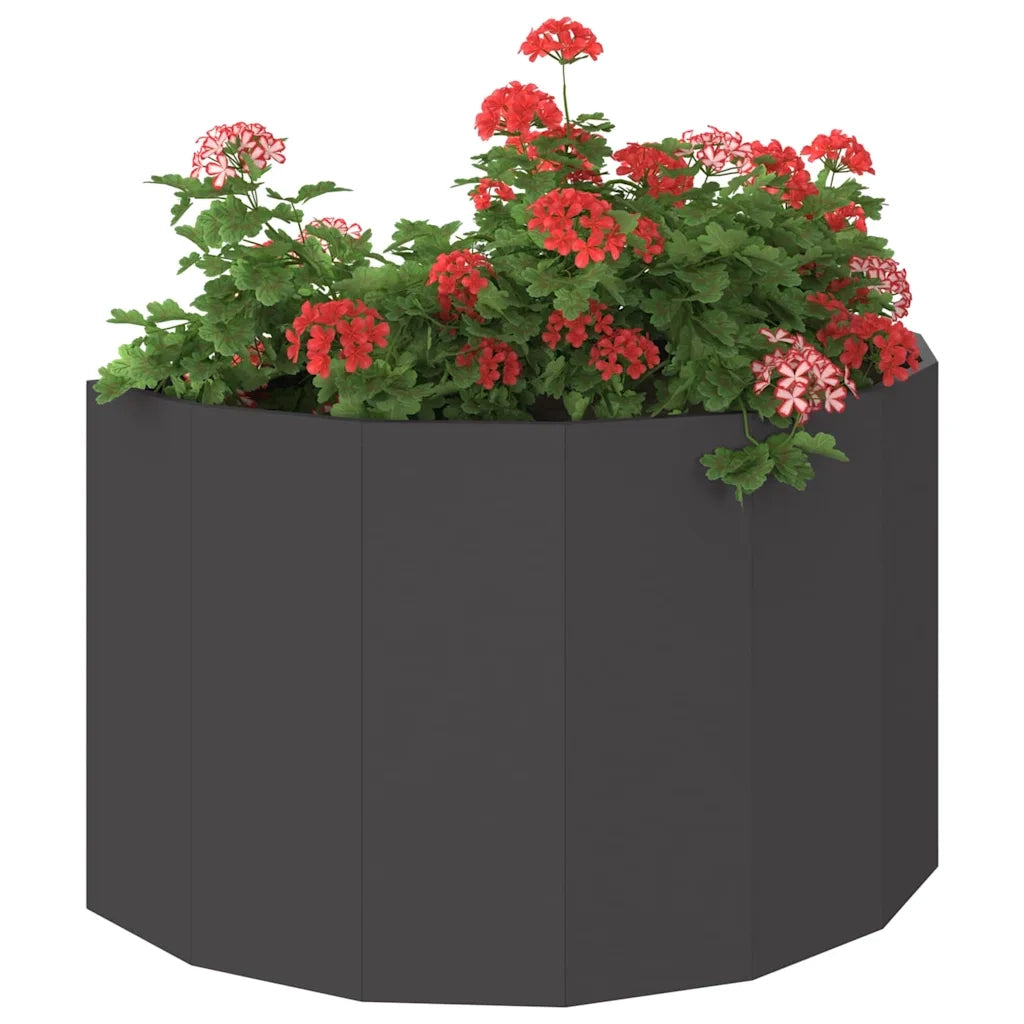 Fioriera | Cassetta per fiori | Vaso Nero 90 x 45 x 50 cm Acciaio