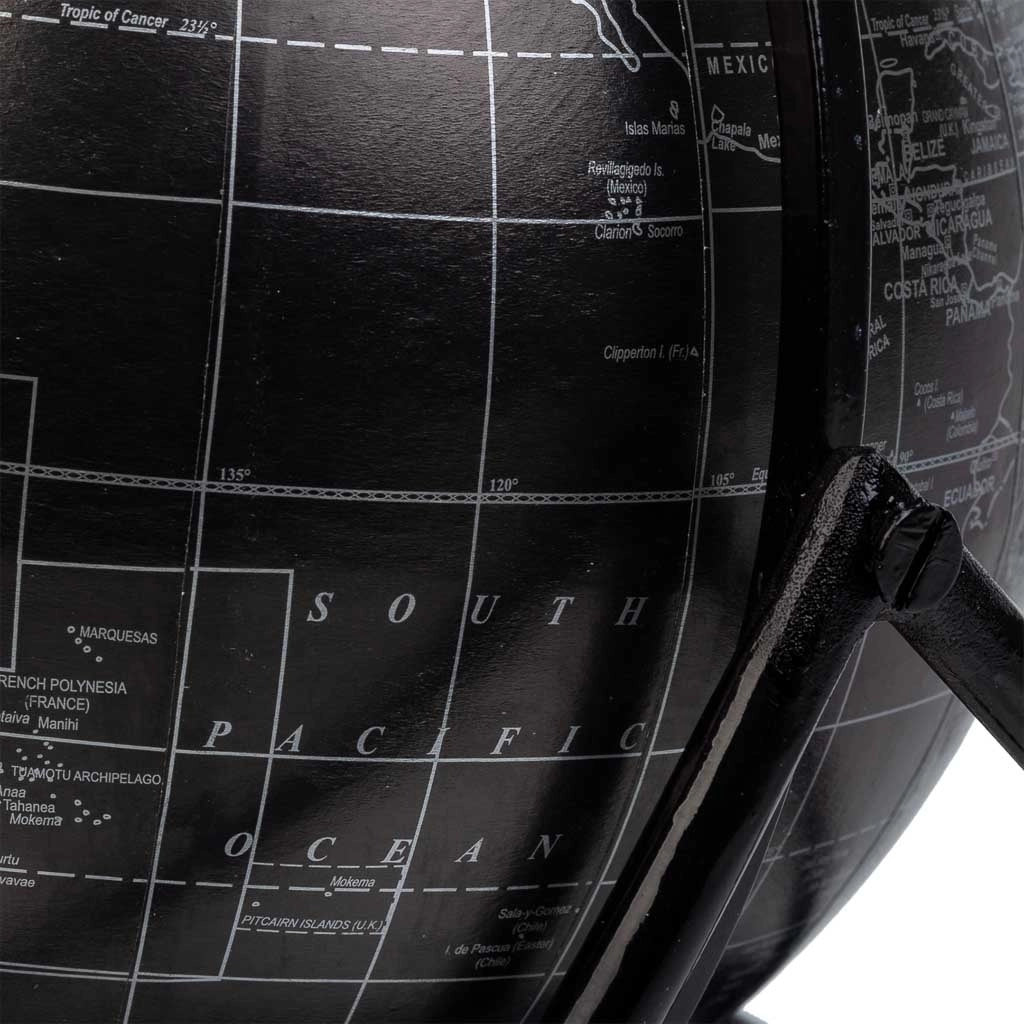 Mappamondo girevole con anello nero d15