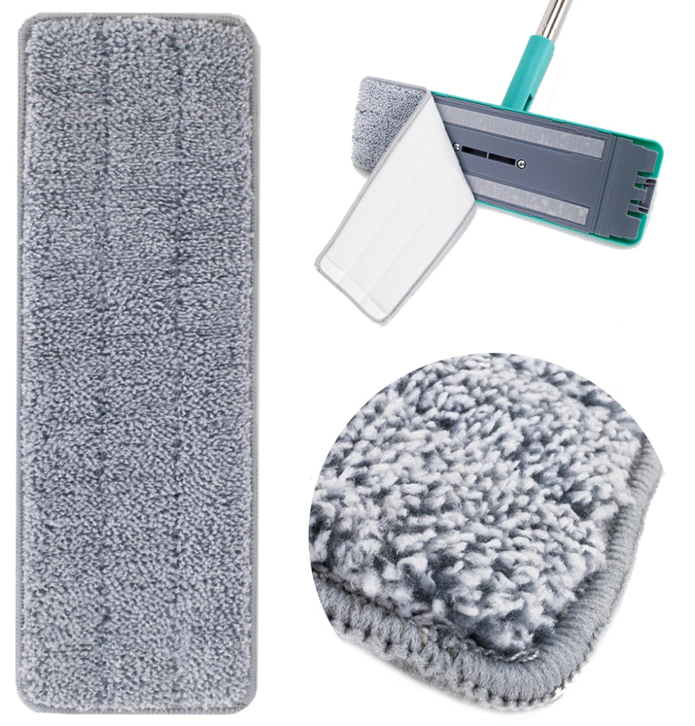 KIT SET 2 PZ MAURY'S RICAMBIO FLAT MOP LAVAPAVIMENTI MICROFIBRA
