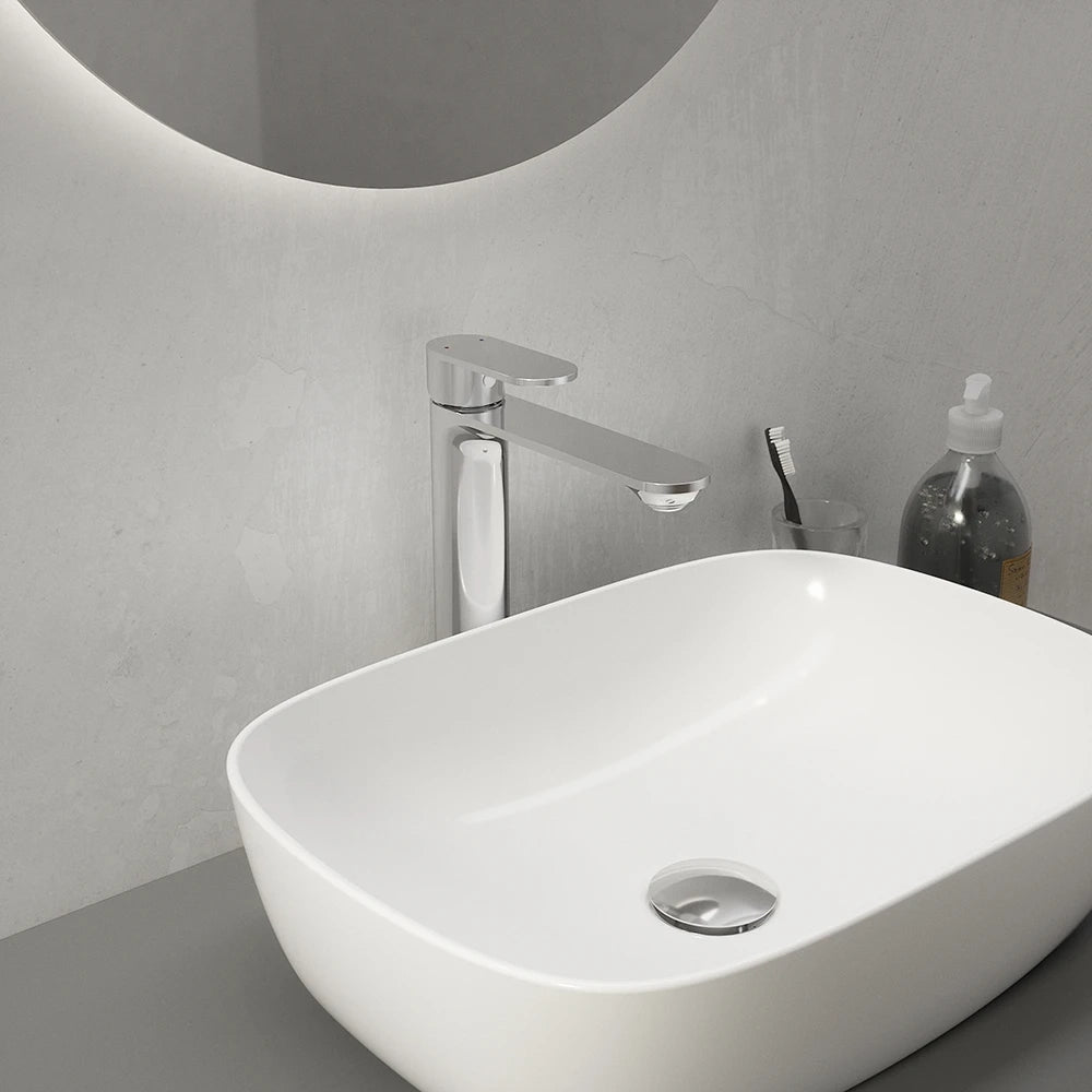 Coppia miscelatori lavabo alto bidet senza scarico cromato | Kerry