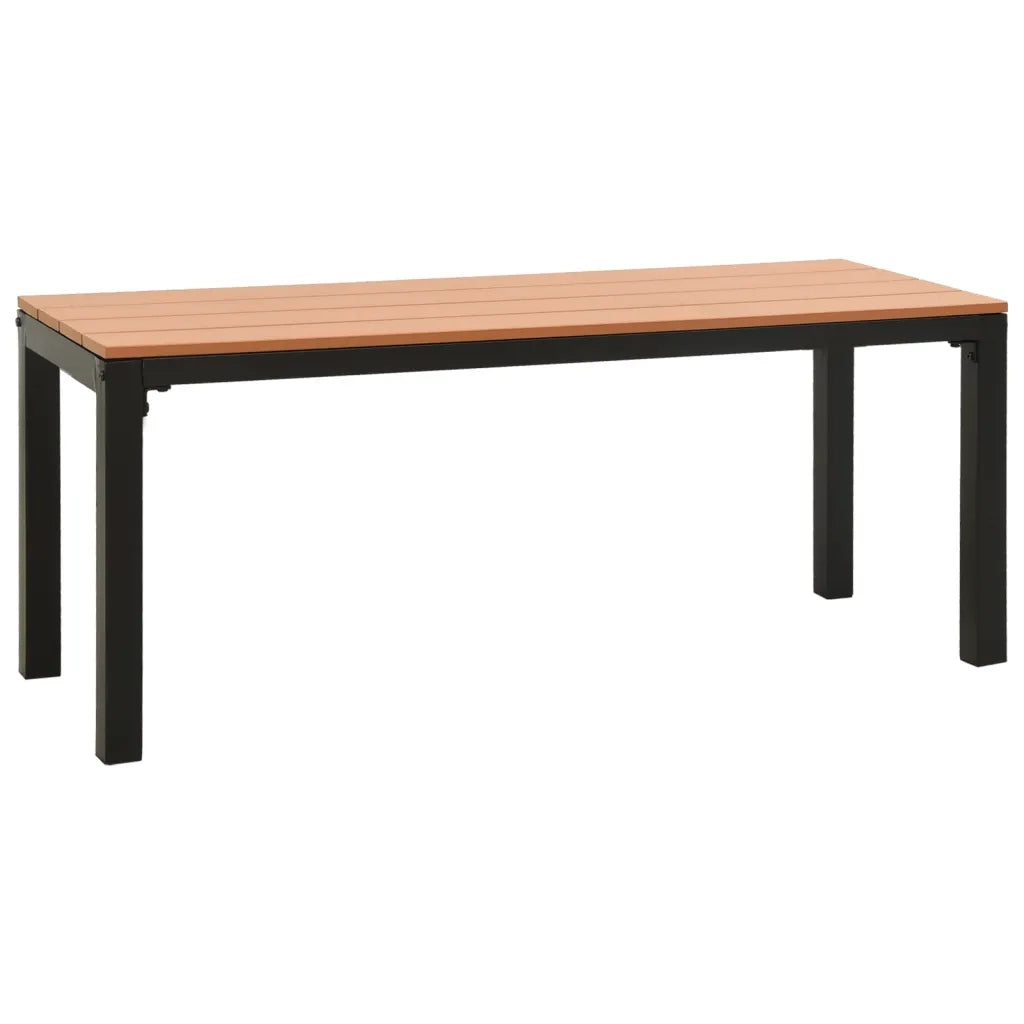 Panchina da Giardino 110 cm Marrone e Nera in Acciaio e WPC 317142