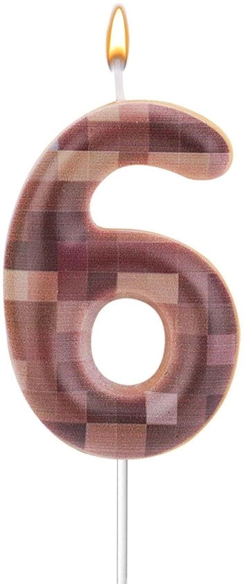 Decorazione per torta numero 6 - Brown - Perfetta per compleanni e anniversari