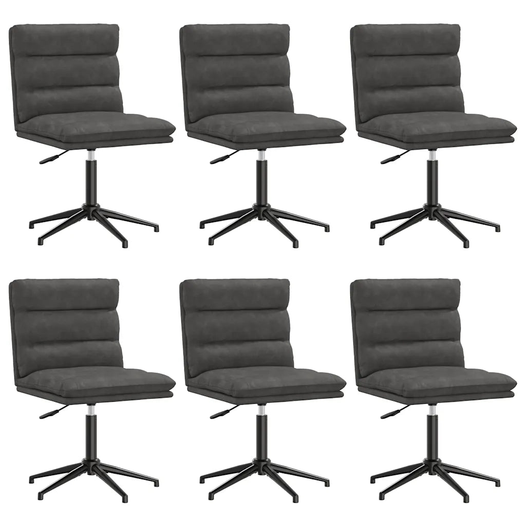 Sedie da Pranzo 6 pz Nere in Similpelle 3315708