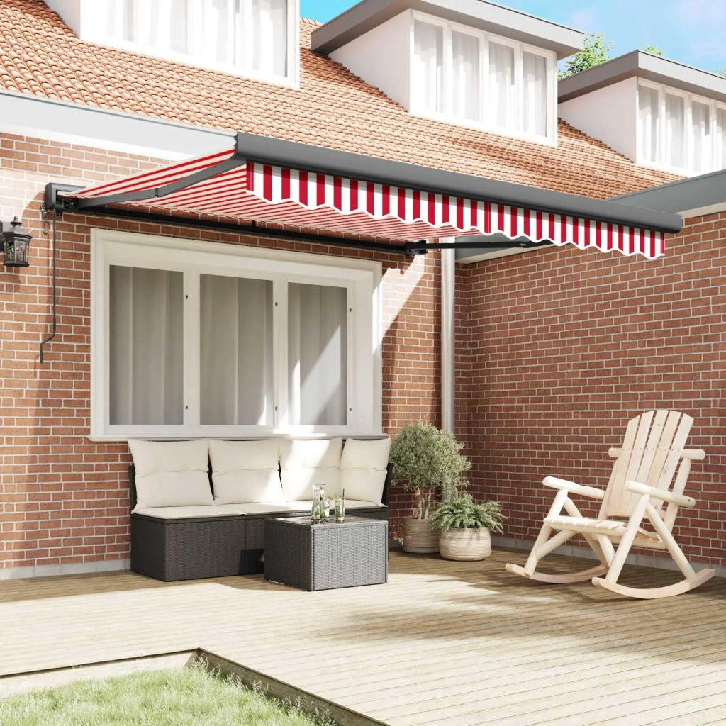 Tenda da Sole Rosso e Bianco 350 x 250 x 165 cm 3330282