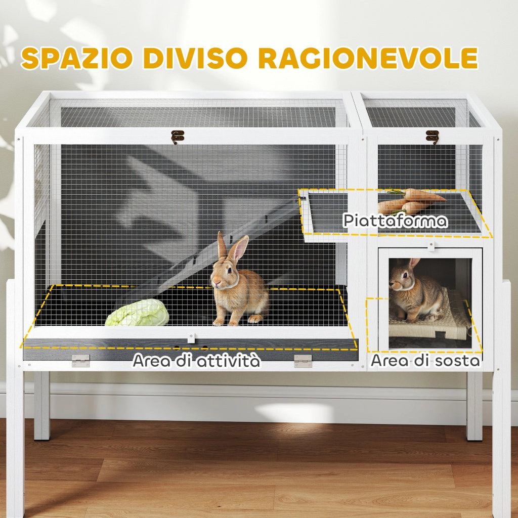 Gabbia per Conigli e Criceti da Interno ¨C zephmum ¨C Grigio