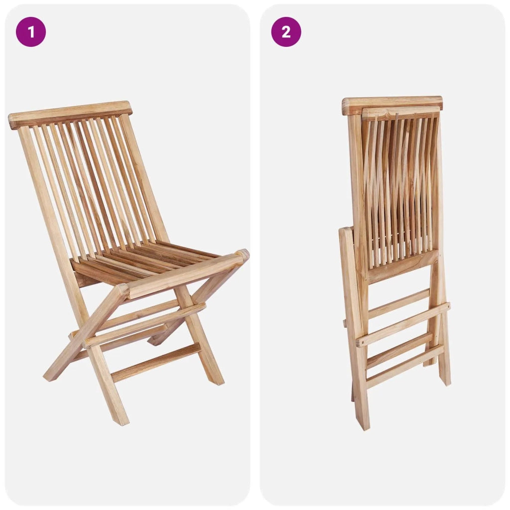 Set di Mobili da Giardino 7 pz Naturale Legno di teak solido 3418859
