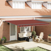 Tessuto per Tenda arancione e marrone 450 × 350 cm Poliestere 3331088