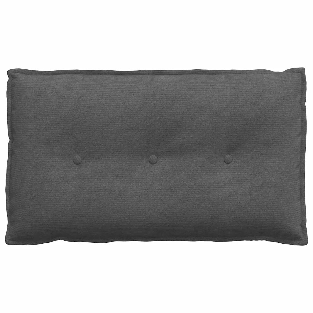 Cuscino per Schiena Grigio scuro 80 x 50 cm Tessuto in Cords 42014737