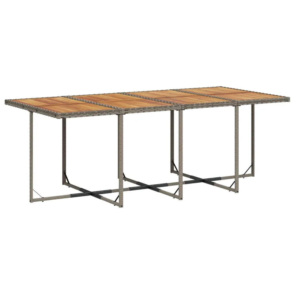 Set da Pranzo da Giardino 13pz con Cuscini Grigio in Polyrattan 3277933