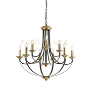 Pendente Belfry 9Lt - Bronzo scuro e metallo marrone