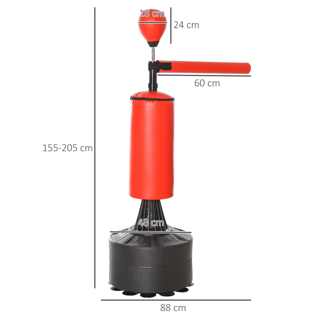 Sacco da boxe regolabile in altezza con guanti e pompa ¨C Minimal ¨C 155-205 cm
