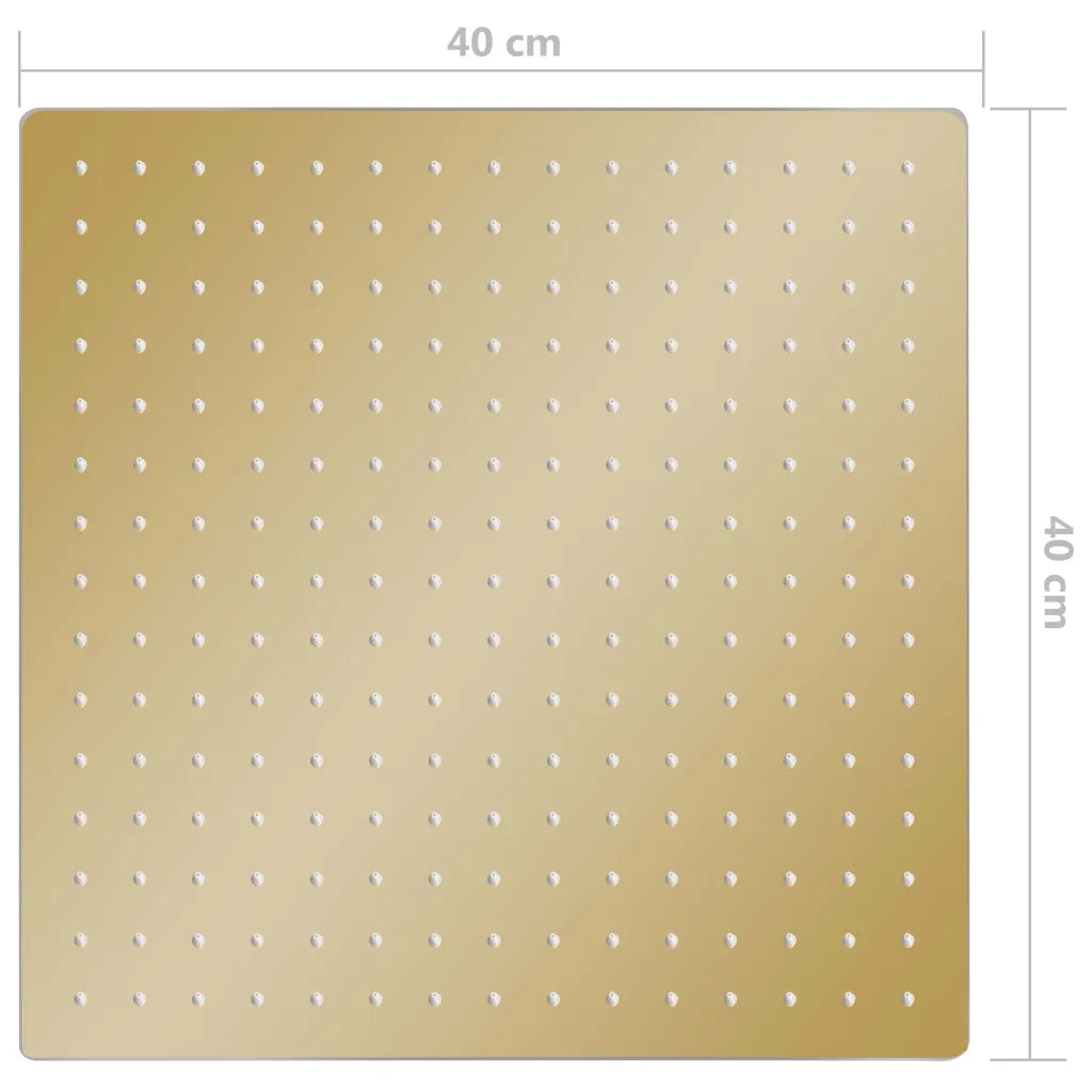 Testa Doccia a Pioggia in Acciaio Inox 40x40 cm Quadrata Oro 147711
