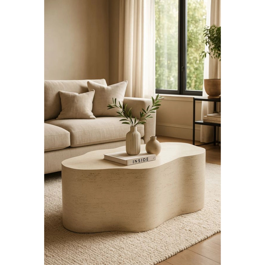 Tavolino VKH1068, Beige, MgO, 92,5x54,8x40 cm