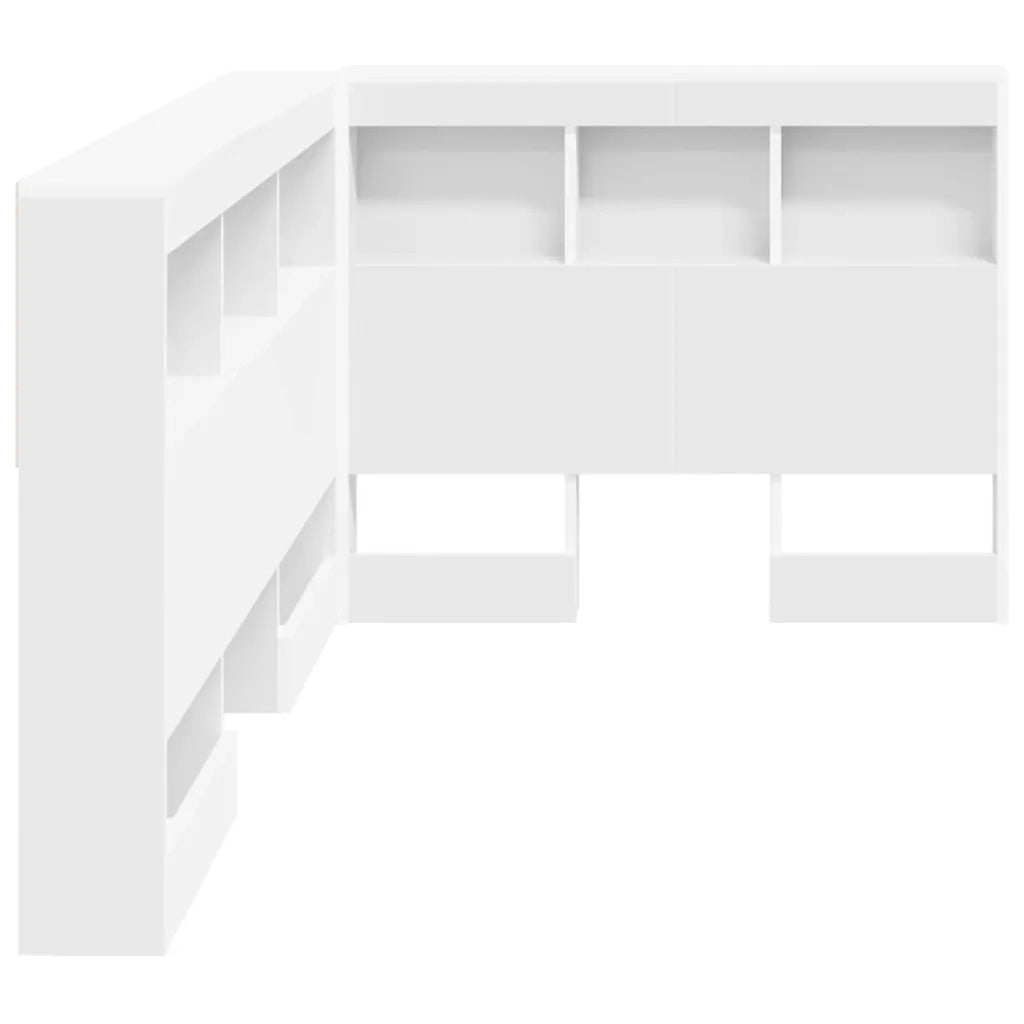 Testata contenitore con testiera Bianco 75 cm Legno multistrato 3335525