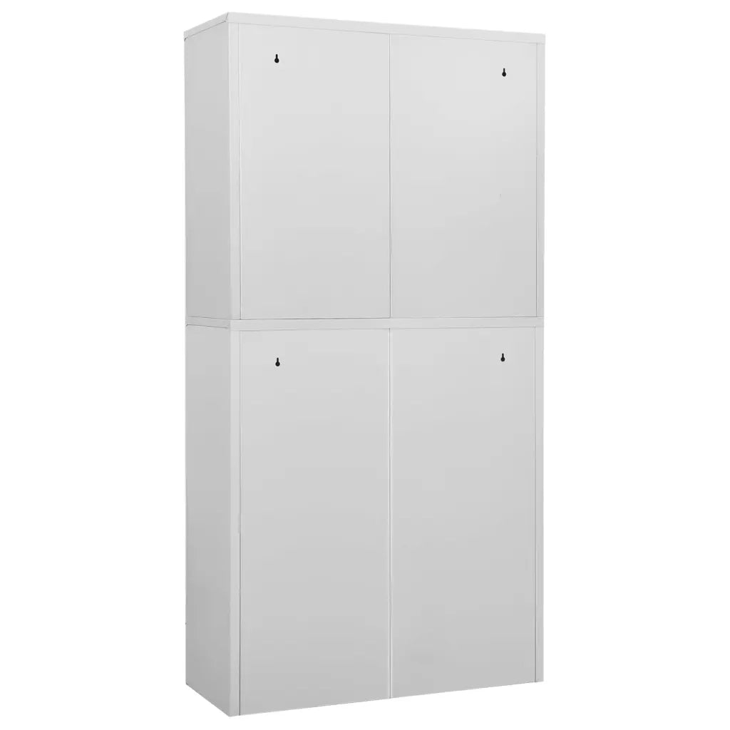 Armadio per Ufficio Grigio Chiaro 90x40x180 cm in Acciaio 336418