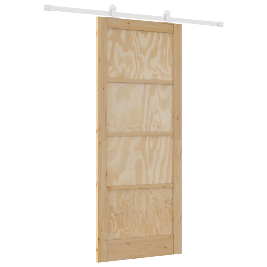 Porta scorrevole Naturale e Bianco 86 x 211 cm 3445475