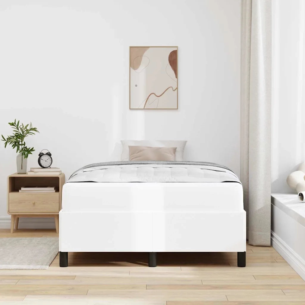 Struttura del letto con materasso Bianco 120 x 200 cm Tessuto 3398995