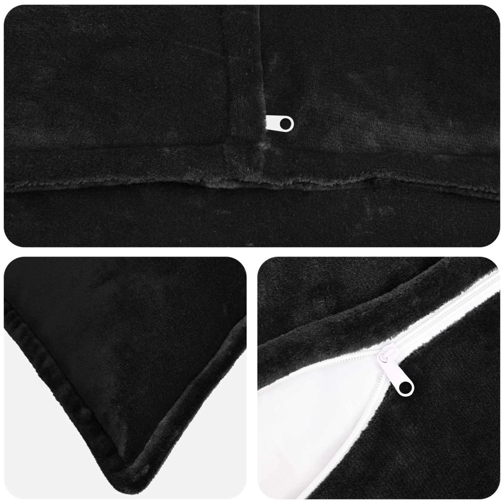 Federa 2 pcs HOUTEN Nero 40 x 40 cm Flanella 917041