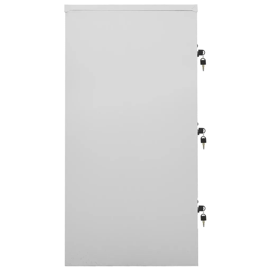 Armadietto con Chiave Grigio Chiaro e Blu 90x45x92,5 cm Acciaio 336441
