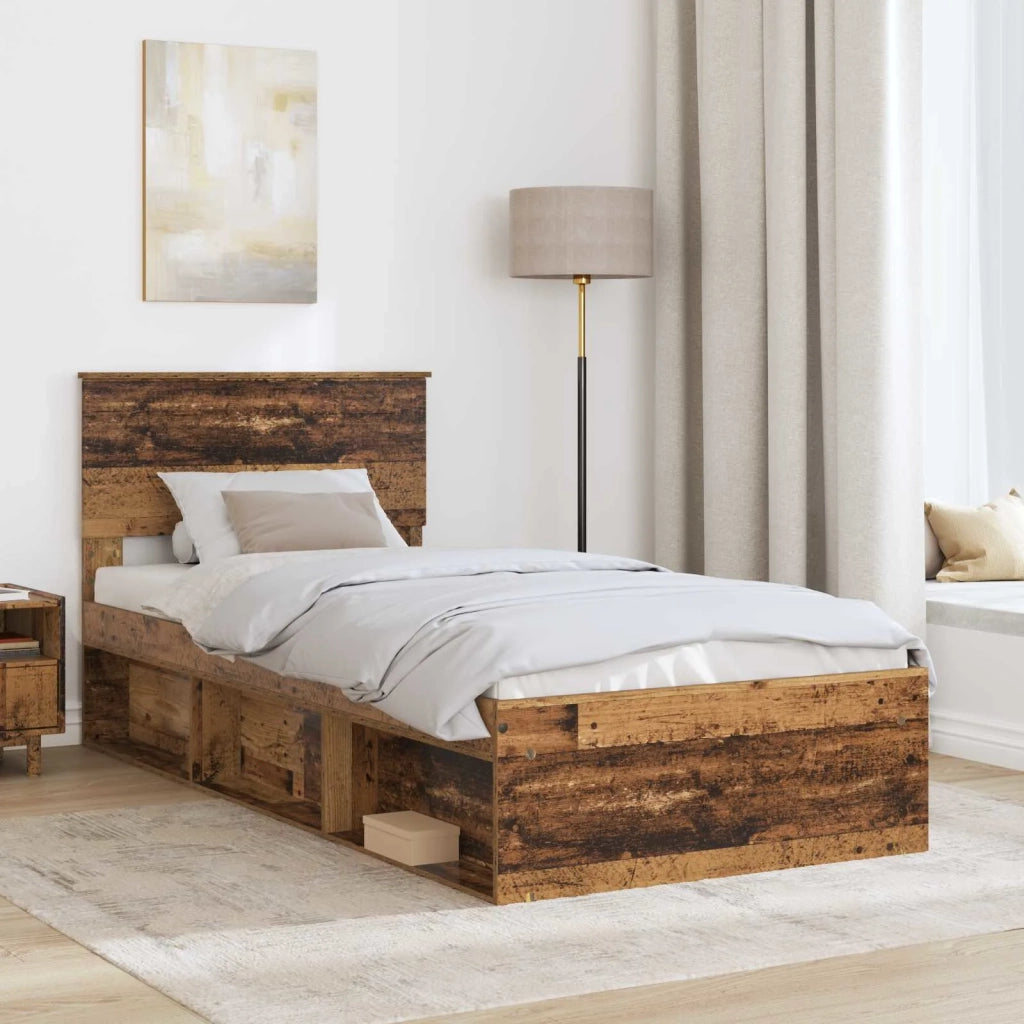 Struttura del letto-Giroletto Legno vecchio 75 x 190 cm Legno multistrato 342461