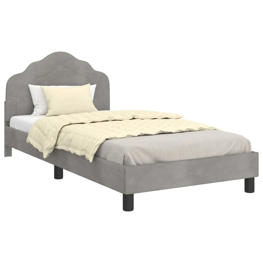Struttura letto bambini con testata Grigio chiaro 80 x 200 cm 42010943