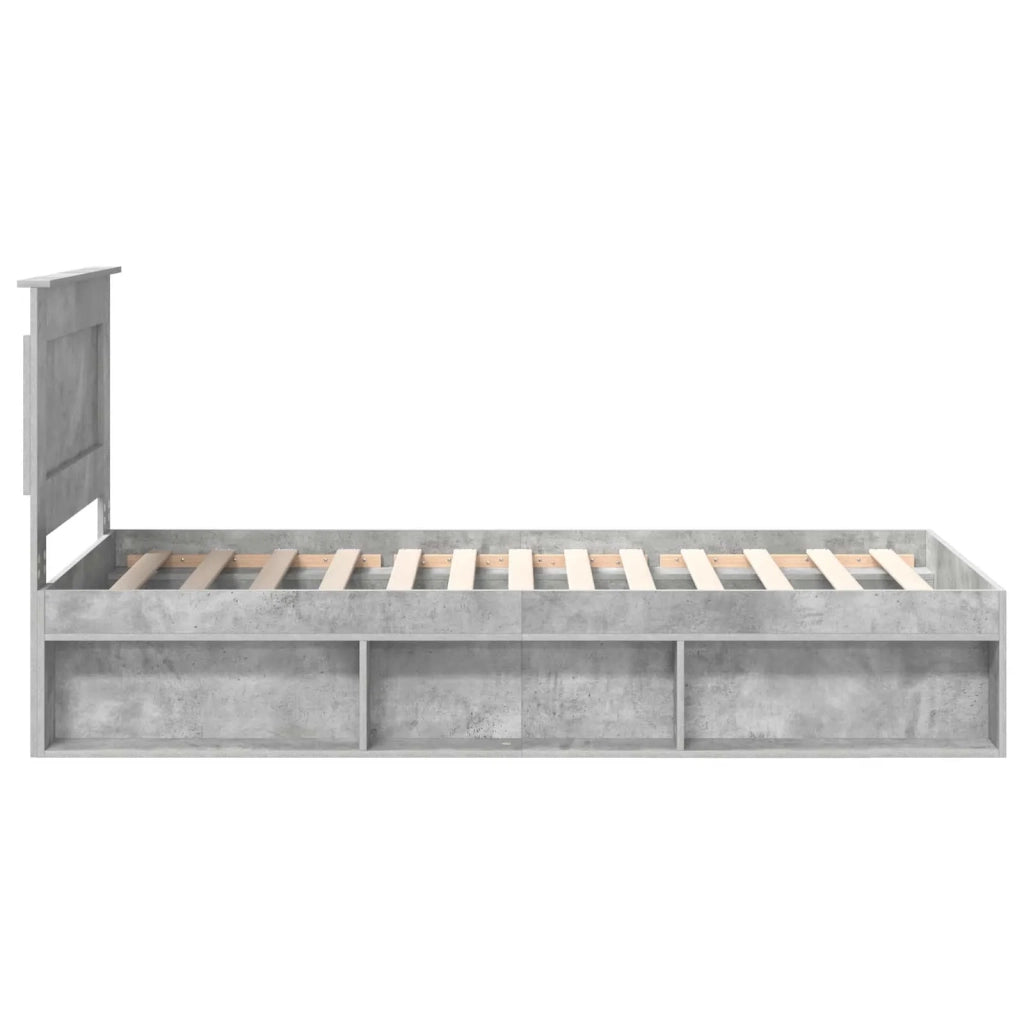 Struttura del letto-Giroletto Grigio Concret¨¨ 100 x 200 cm Pino massello 620117