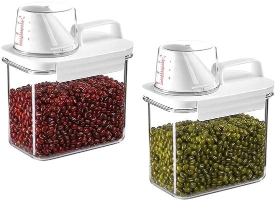 Dispensatore di detersivo a bassa dispersione - versatile e sostenibile - set da 2 - trasparente