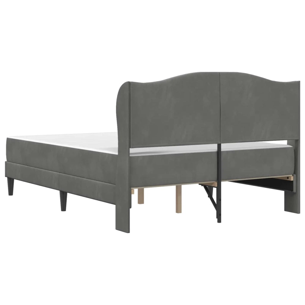 Struttura del letto-Giroletto Grigio Scuro 120 x 200 cm Velluto 422481